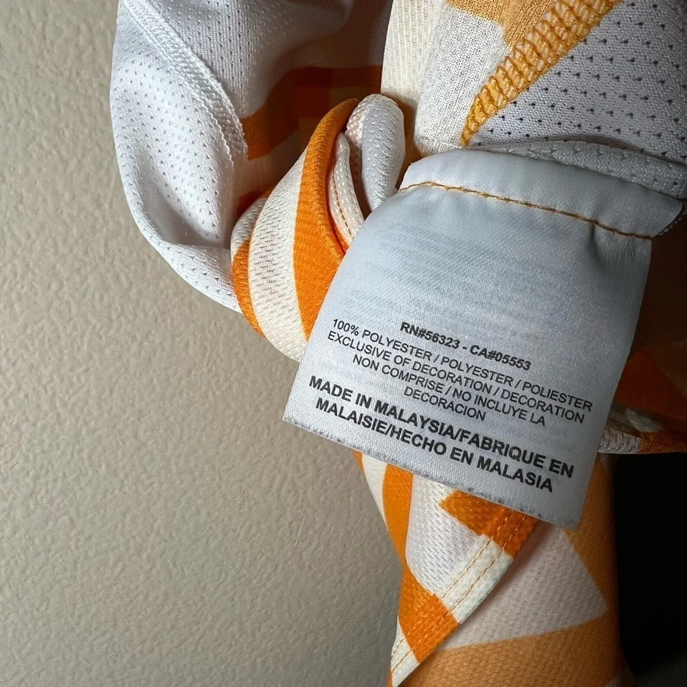 Nike Orange and White Dri-Fit Tank Top